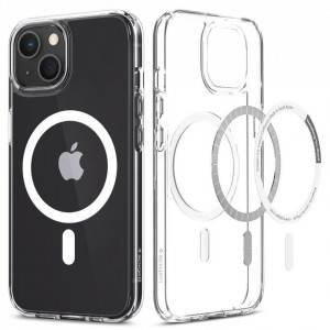 Оригинален гръб SPIGEN Ultra Hybrid MagSafe - iPhone 13 бял - Img 1