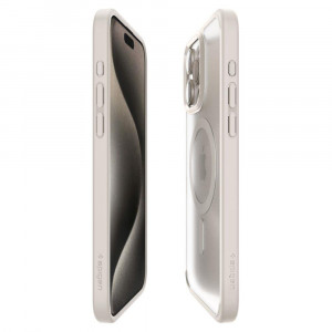 Оригинален гръб SPIGEN Ultra Hybrid MagSafe - iPhone 15 Pro matte natural titanium - Img 8