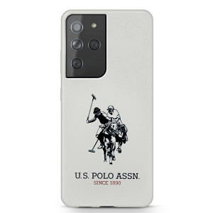 Оригинален гръб US POLO Silicone Logo USHCS21LSLHRWH - Samsung Galaxy S21 Ultra 5G бял