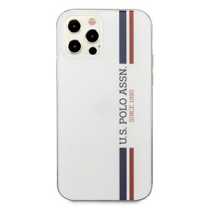 Оригинален гръб US POLO Tricolor USHCP12LPCUSSWH - iPhone 12 Pro Max бял - Img 3