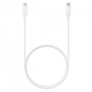 Оригинален кабел за зареждане и данни SAMSUNG USB Type C към USB Type C 480Mb/s 5A 1m EP-DN975BWEGWW бял - Img 1