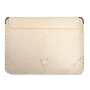 Оригинален калъф за лаптоп GUESS Saffiano Triangle Logo GUCS16PSATLE 16" бежов - Img 1