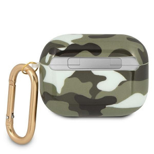Оригинален калъф за слушалки GUESS Camo GUAPUCAMA - AirPods Pro зелен / каки - Img 2
