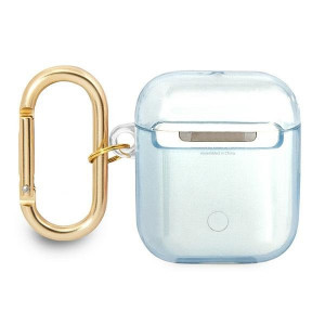Оригинален калъф за слушалки GUESS Strap GUA2HHTSB - AirPods 1 / 2 син - Img 2