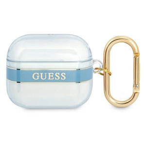 Оригинален калъф за слушалки GUESS Strap GUA3HHTSB - AirPods 3 син - Img 1