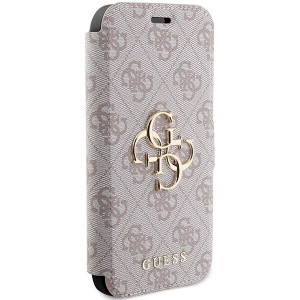Оригинален калъф тип книга GUESS 4G Metal Logo - iPhone 15 Pro розов - Img 4