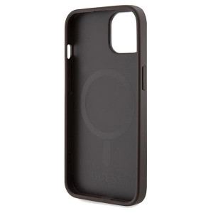 Оригинален калъф тип книга GUESS 4G Printed Stripes MagSafe - iPhone 13 / 14 / 15 кафяв - Img 7