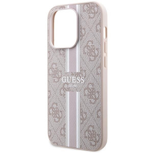 Оригинален калъф тип книга GUESS 4G Printed Stripes MagSafe - iPhone 15 Pro Max розов - Img 6