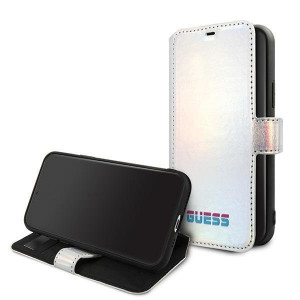 Оригинален калъф тип книга GUESS Iridescent GUFLBKN58BLD - iPhone 11 Pro сребрист - Img 6