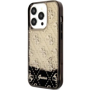 Оригинален полупрозрачен гръб GUESS 4G Liquid Glitter GUHCP14LLC4PSGK - iPhone 14 Pro черен - Img 2