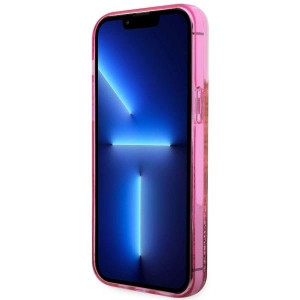 Оригинален полупрозрачен гръб GUESS 4G Liquid Glitter GUHCP14LLC4PSGP - iPhone 14 Pro розов - Img 5