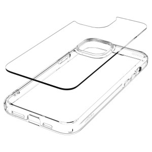 Оригинален прозрачен гръб с цветна рамка SPIGEN Crystal Hybrid - iPhone 15 прозрачен - Img 3