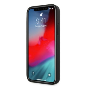Оригинален твърд гръб от еко кожа BMW Leather Curve Perforate BMHCP12MRSPPR - iPhone 12 / 12 Pro червен - Img 5