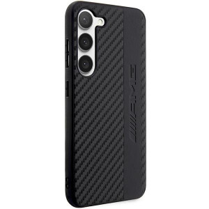 Оригинален твърд гръб AMG Carbon Stripe & Embossed AMHCS23MBLSCA - Samsung Galaxy S23+ черен - Img 4