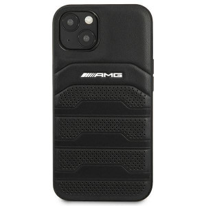 Оригинален твърд гръб AMG Leather Debossed Lines AMHCP14MGSEBK - iPhone 14 Plus черен - Img 3