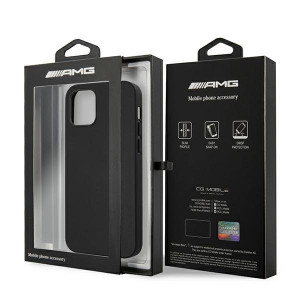 Оригинален твърд гръб AMG Leather Hot Stamped AMHCP12LDOLBK - iPhone 12 Pro Max черен - Img 8