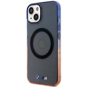 Оригинален твърд гръб BMW Gradient Bumper MagSafe BMHMP14SHTGE - iPhone 14 сив - Img 2