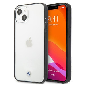 Оригинален твърд гръб BMW Signature BMHCP13SPCUMRBK - iPhone 13 mini прозрачен с черна рамка - Img 1