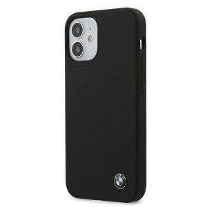 Оригинален твърд гръб BMW Silicone Signature BMHCP12SSILBK - iPhone 12 mini черен - Img 2