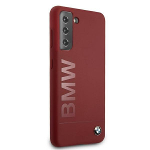 Оригинален твърд гръб BMW Silicone Signature BMHCS21 5GSSLBLRE - Samsung Galaxy S21 5G червен - Img 4