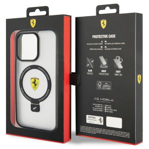 Оригинален твърд гръб FERRARI Ring Stand 2023 FEHMP15LUSCAH - iPhone 15 Pro прозрачен - Img 8