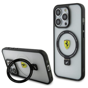 Оригинален твърд гръб FERRARI Ring Stand 2023 FEHMP15XUSCAH - iPhone 15 Pro Max прозрачен - Img 1
