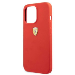 Оригинален твърд гръб FERRARI Silicone FESSIHCP13XRE - iPhone 13 Pro Max червен - Img 6