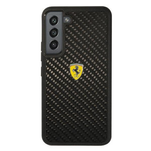 Оригинален твърд гръб FERRARI Track Real Carbon FEHCS22SFCAK - Samsung Galaxy S22 черен - Img 3