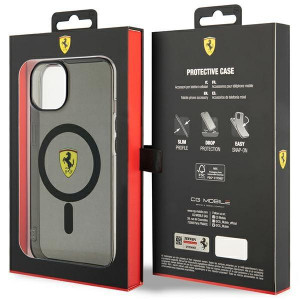 Оригинален твърд гръб FERRARI Translucent MagSafe FEHMP14MURKK - iPhone 14 Plus черен полупрозрачен - Img 8