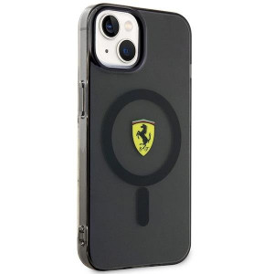 Оригинален твърд гръб FERRARI Translucent MagSafe FEHMP14SURKK - iPhone 14 черен полупрозрачен - Img 4
