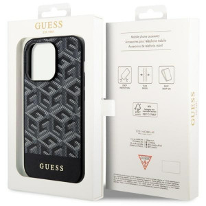 Оригинален твърд гръб GUESS GCube Stripes MagSafe GUHMP14XHGCFSEK - iPhone 14 Pro Max черен - Img 8