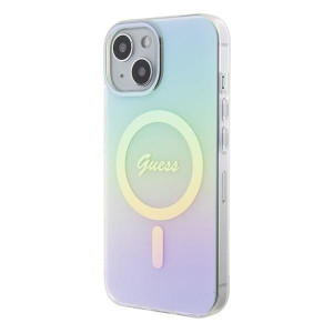 Оригинален твърд гръб GUESS IML Iridescent MagSafe GUHMP15SHITSQ - iPhone 15 тюркоаз - Img 2