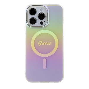 Оригинален твърд гръб GUESS IML Iridescent MagSafe GUHMP15XHITSP - iPhone 15 Pro Max розов - Img 3