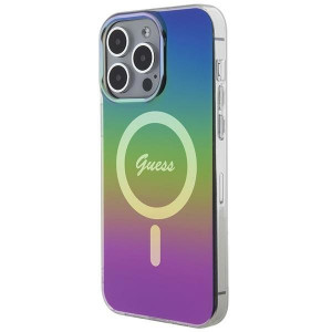 Оригинален твърд гръб GUESS IML Iridescent MagSafe - iPhone 15 Pro черен - Img 2