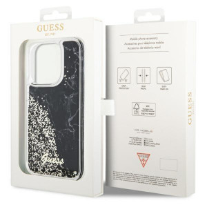 Оригинален твърд гръб GUESS Liquid Glitter Marble GUHCP14LLCSGSGK - iPhone 14 Pro черен - Img 8