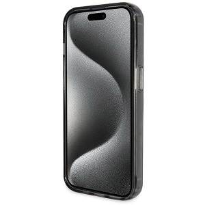 Оригинален твърд гръб GUESS Ring Stand Script Glitter MagSafe - iPhone 14 Pro черен - Img 5