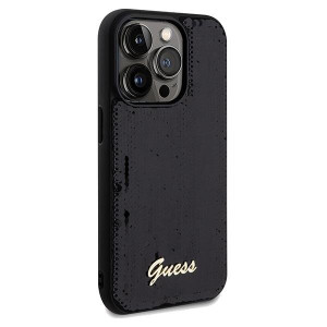 Оригинален твърд гръб GUESS Sequin Script Metal - iPhone 14 Pro Max черен - Img 4