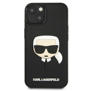 Оригинален твърд гръб KARL LAGERFELD 3D Rubber Karl's Head KLHCP13SKH3DBK - iPhone 13 mini черен - Img 3