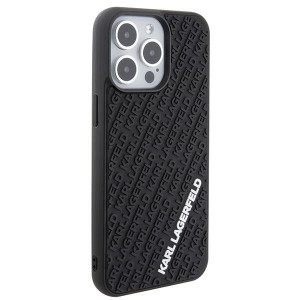 Оригинален твърд гръб KARL LAGERFELD 3D Rubber Multi Logo - iPhone 15 Pro Max черен - Img 4