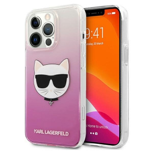 Оригинален твърд гръб KARL LAGERFELD Choupette Head KLHCP13XCTRP - iPhone 13 Pro Max розов - Img 1