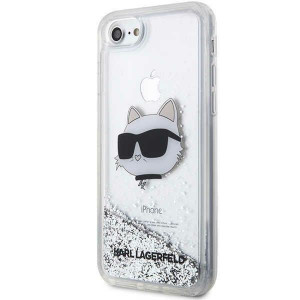 Оригинален твърд гръб KARL LAGERFELD Glitter Choupette Head KLHCI8LNHCCS - iPhone 7 / 8 / SE (2nd gen) / SE (3rd gen) сребрист - Img 2