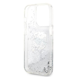 Оригинален твърд гръб KARL LAGERFELD Glitter Karl Head KLHCP14LLNKHCH - iPhone 14 Pro сребрист - Img 7