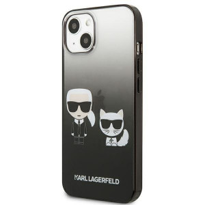 Оригинален твърд гръб KARL LAGERFELD Gradient Ikonik Karl & Choupette KLHCP13STGKCK - iPhone 13 mini черен - Img 2