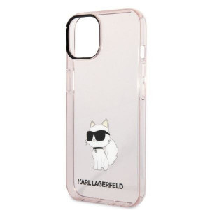 Оригинален твърд гръб KARL LAGERFELD Ikonik Choupette KLHCP14MHNCHTCP - iPhone 14 Plus розов - Img 6