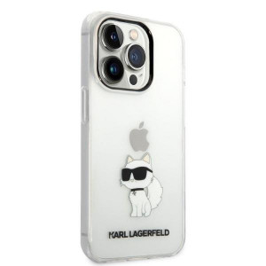 Оригинален твърд гръб KARL LAGERFELD Ikonik Choupette KLHCP14XHNCHTCT - iPhone 14 Pro Max прозрачен - Img 4