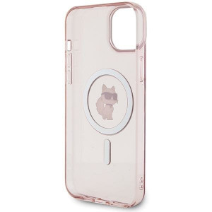 Оригинален твърд гръб KARL LAGERFELD IML Choupette MagSafe - iPhone 15 Plus розов - Img 7