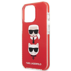Оригинален твърд гръб KARL LAGERFELD Karl & Choupette Head KLHCP13LTPE2TR - iPhone 13 Pro червен - Img 6