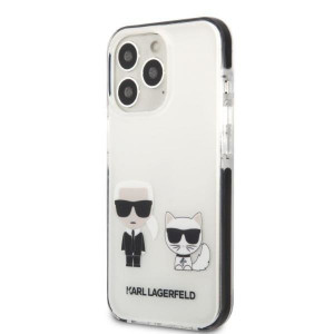 Оригинален твърд гръб KARL LAGERFELD Karl & Choupette KLHCP13LTPEKCW - iPhone 13 Pro бял - Img 2