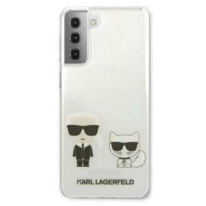Оригинален твърд гръб KARL LAGERFELD Karl & Choupette KLHCS21 5GMCKTR - Samsung Galaxy S21+ 5G прозрачен - Img 3
