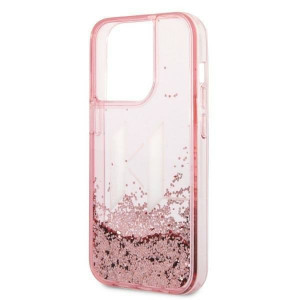 Оригинален твърд гръб KARL LAGERFELD Liquid Glitter Big KL KLHCP14LLBKLCP - iPhone 14 Pro розов - Img 6